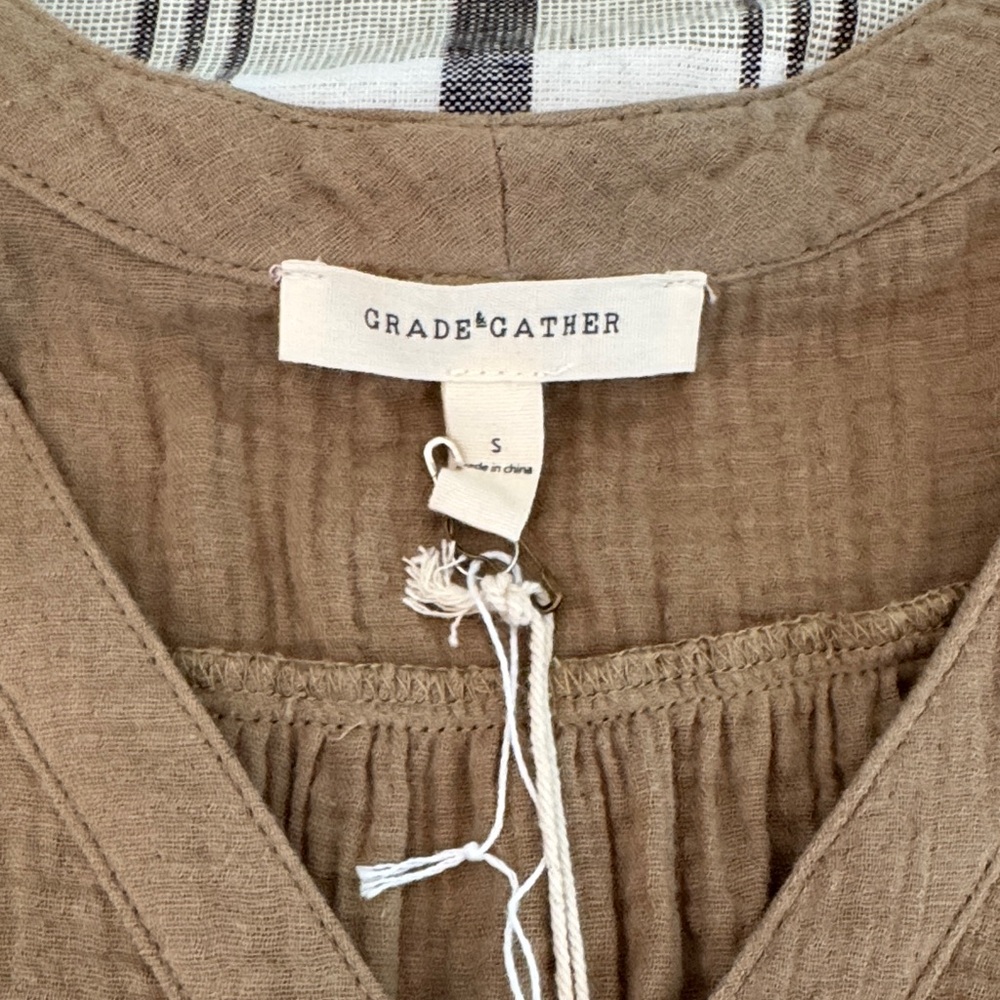 Grade & Gather Tan Blouse